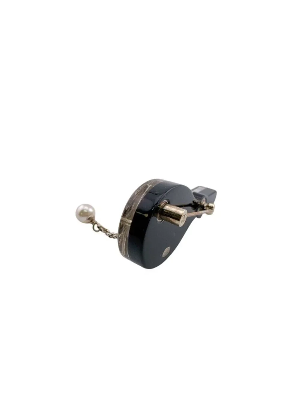 Chanel Tennis Racket Camellia CC Logo Pearl Quilted Charm Brooch